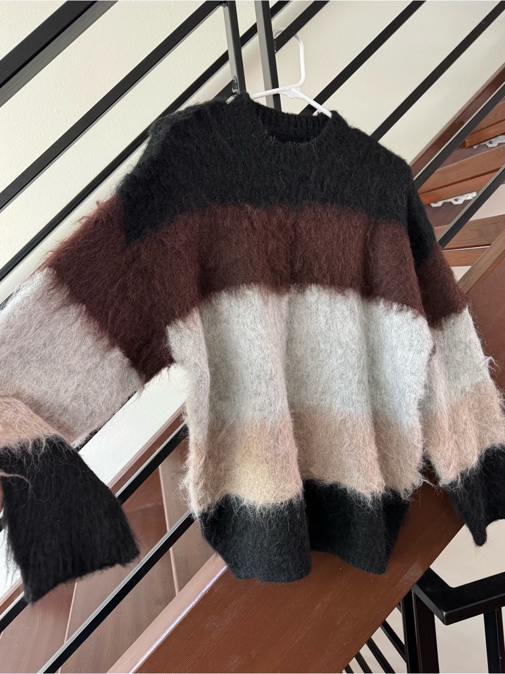 Mohair style striped sweater